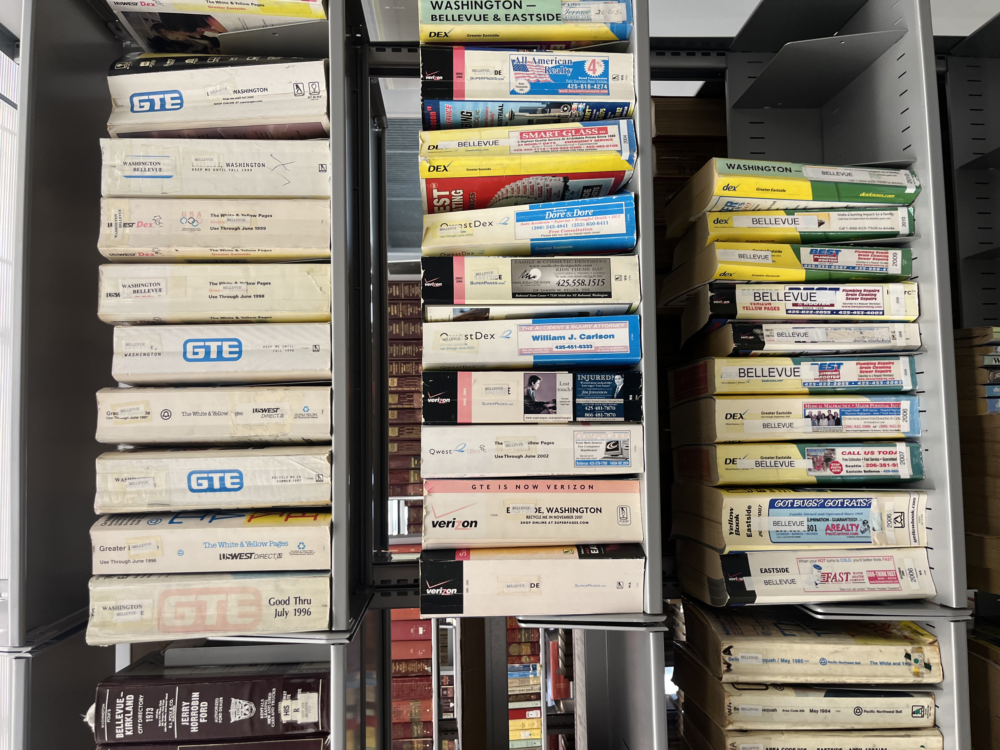 Phone books at the library